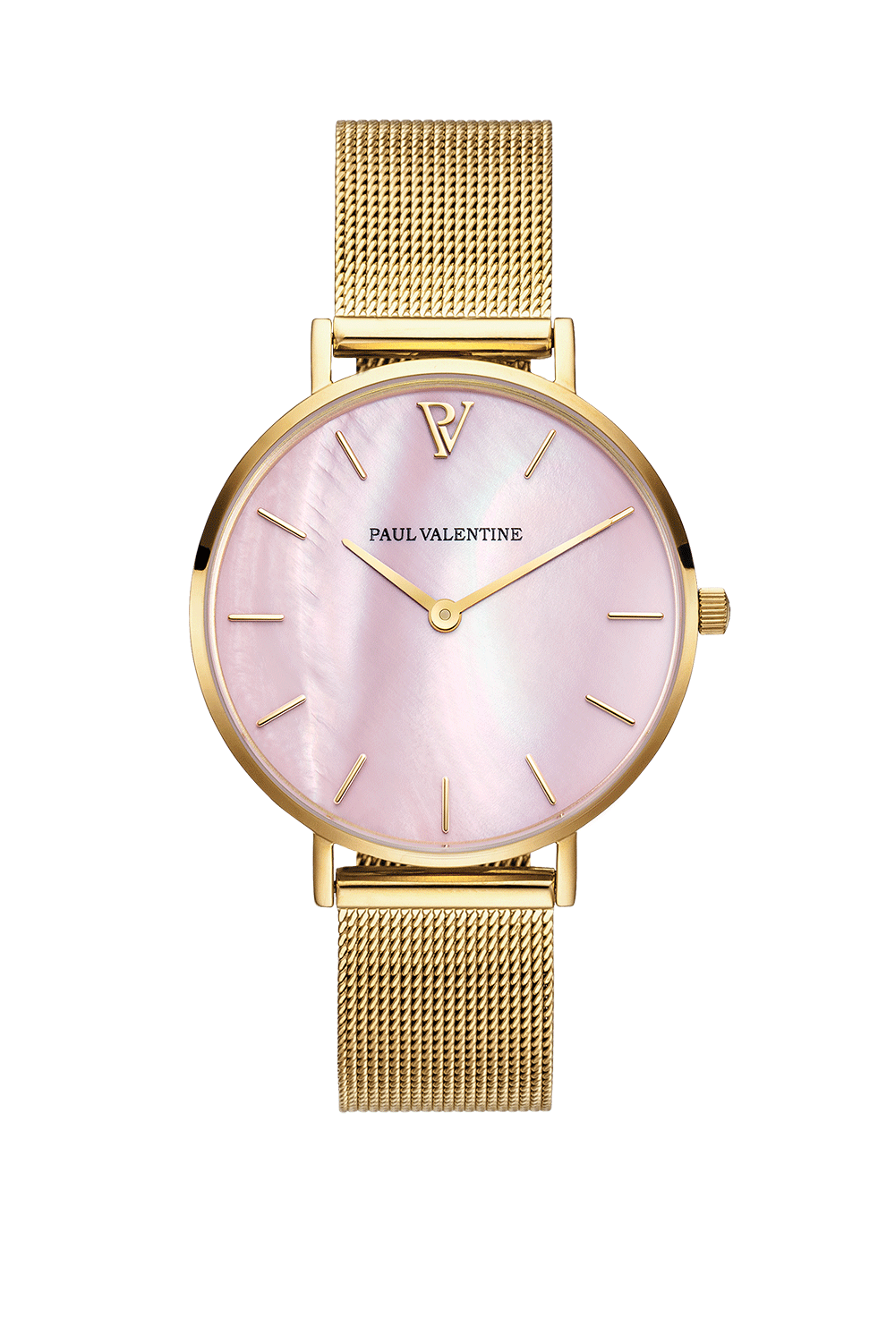 Paul valentine rose 2025 gold seashell mesh 36mm