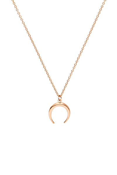 Moon Necklace Rose Gold